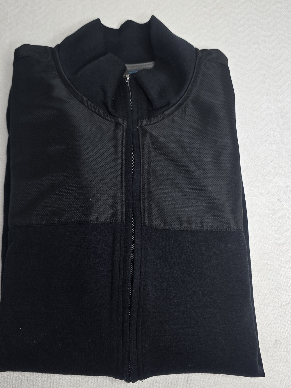 Perry Ellis Men’s Black Full-Zip Jacket Lightweight Stretch Athletic Large